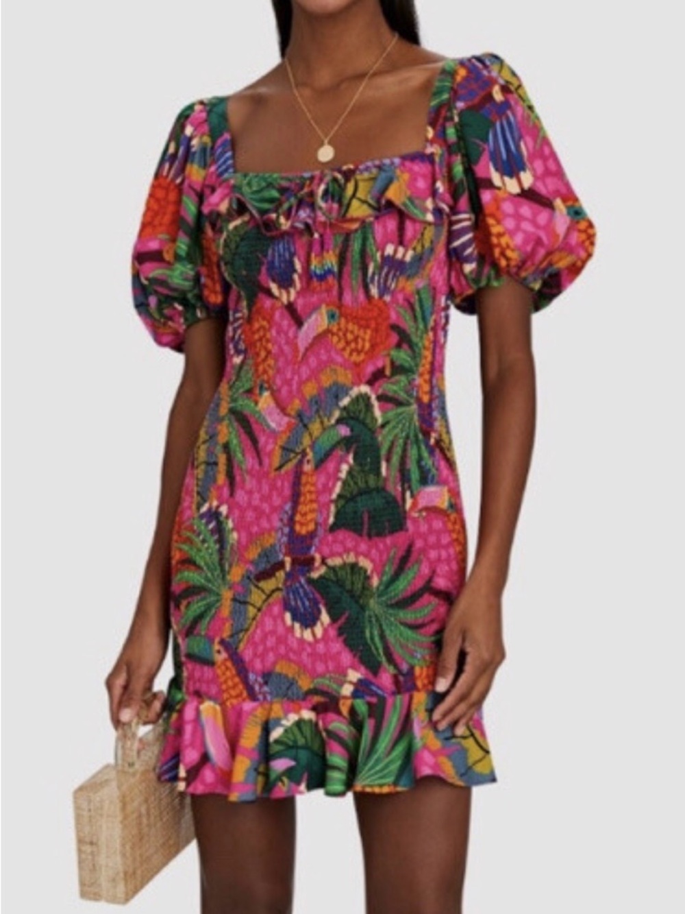 FARM Rio Toucan Mini Dress